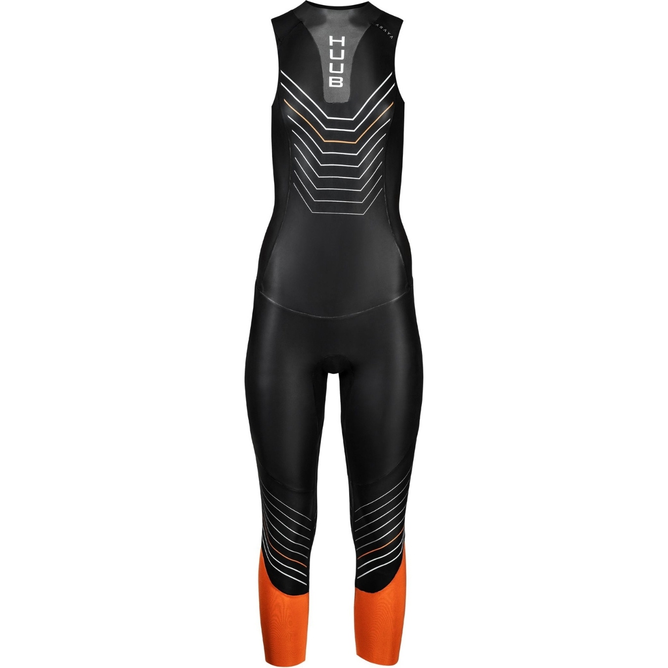 2026 Huub Dames Araya Zonder Mouwen Wetsuit ARAYASW - Black / Orange